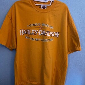 Harley-Davidson Vintage Downtown Seattle, WA Orange Graphic Logo Short Sleeve